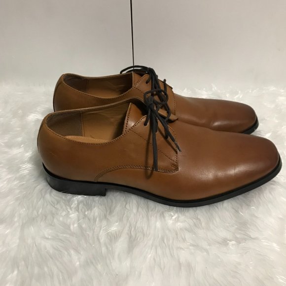 Steve Madden Caden Brown Men\'s Leather Dress Oxfords, Wood, Size 10M SKU 225729 main image 4
